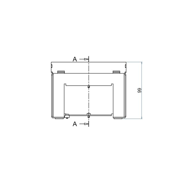Produktbild UBD 130 123  -  Unterflur-Bodendose UBD 130 inkl. belegtem Blinddeckel aus Chromstahl, geschliffen